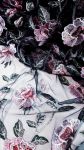 Сетка вышивка  стрейч Красивые цветы Фон черный