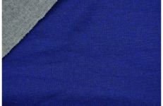 Трикотаж  шерсть однотонный двусторонний  синий с серым