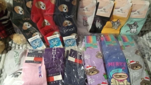 Шкарпетки Жіночі теплі шкарпетки махра з візерунком
