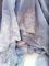 Батист купон с белой вышивкой на нежно-голубой полосочке